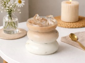 Vaso vidrio 3 ondas nubes irregular